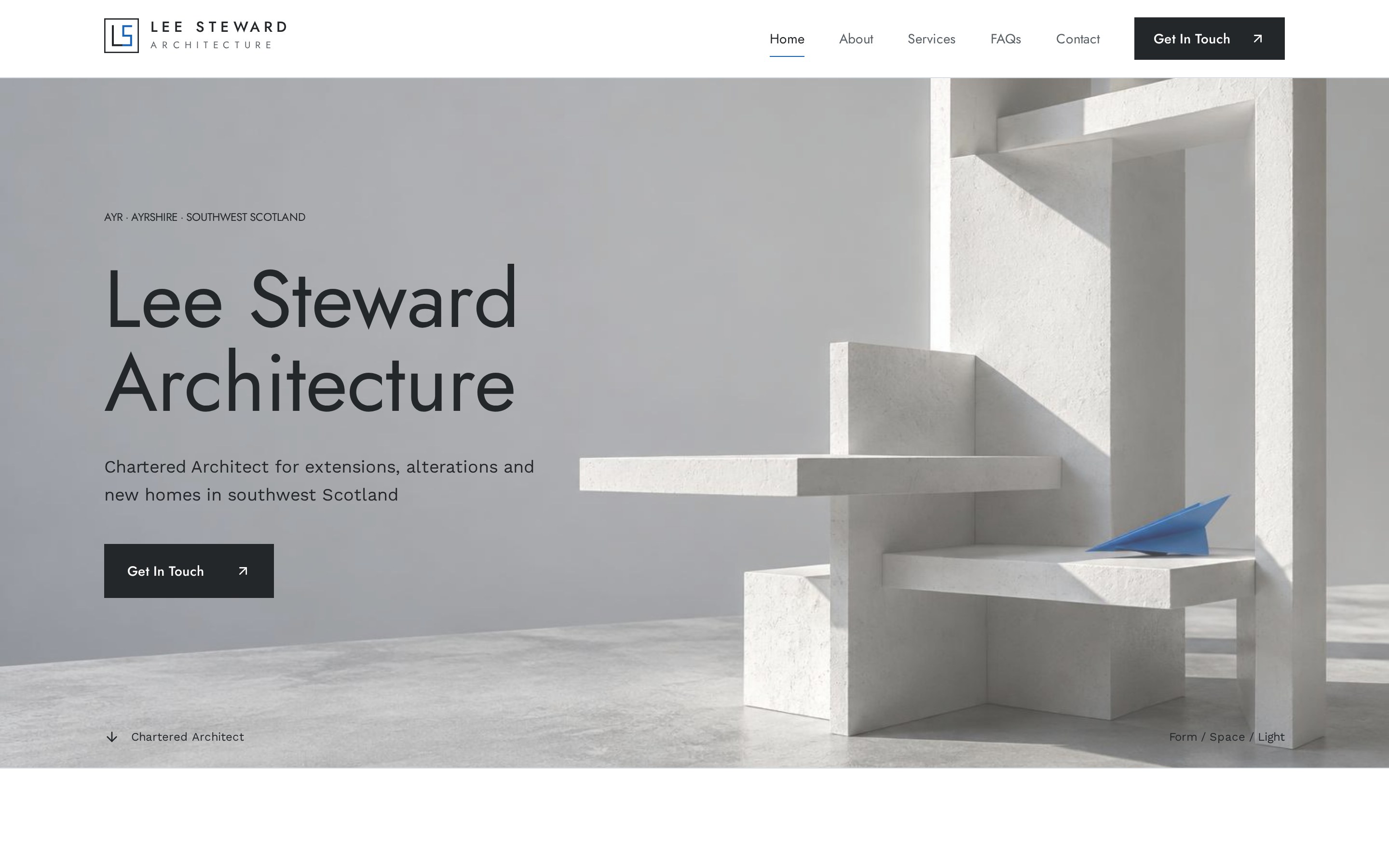 Lee Steward Architecture website designed by The Web Club — LOCAL BUSINESSES